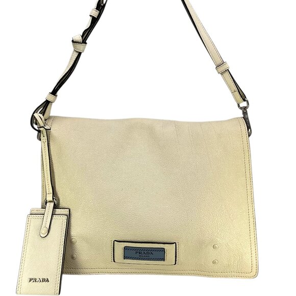 Prada Glace Calf Etiquette Flap Bag - Picture 1 of 8